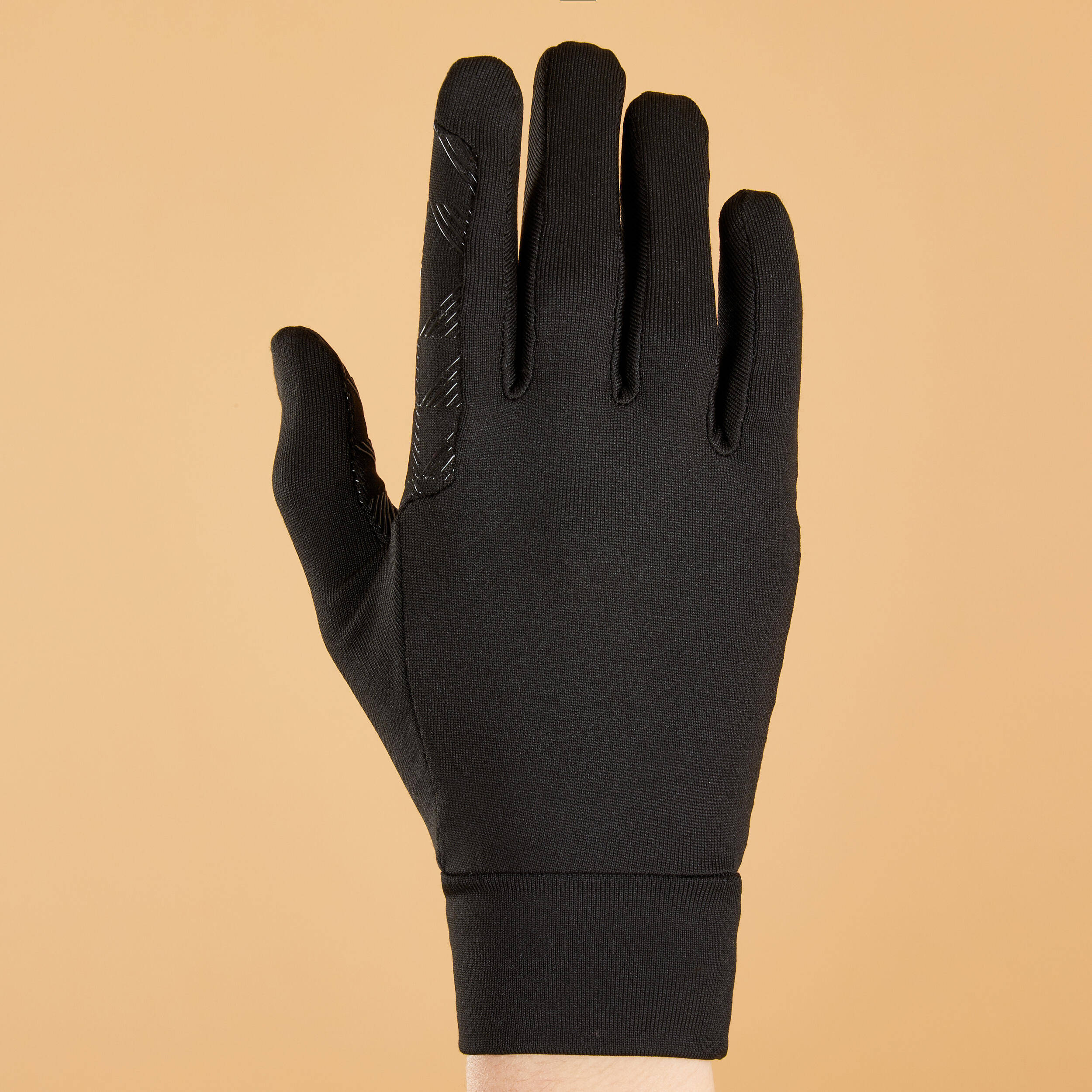 Kids' Horse Riding Gloves 100 - Black -  2