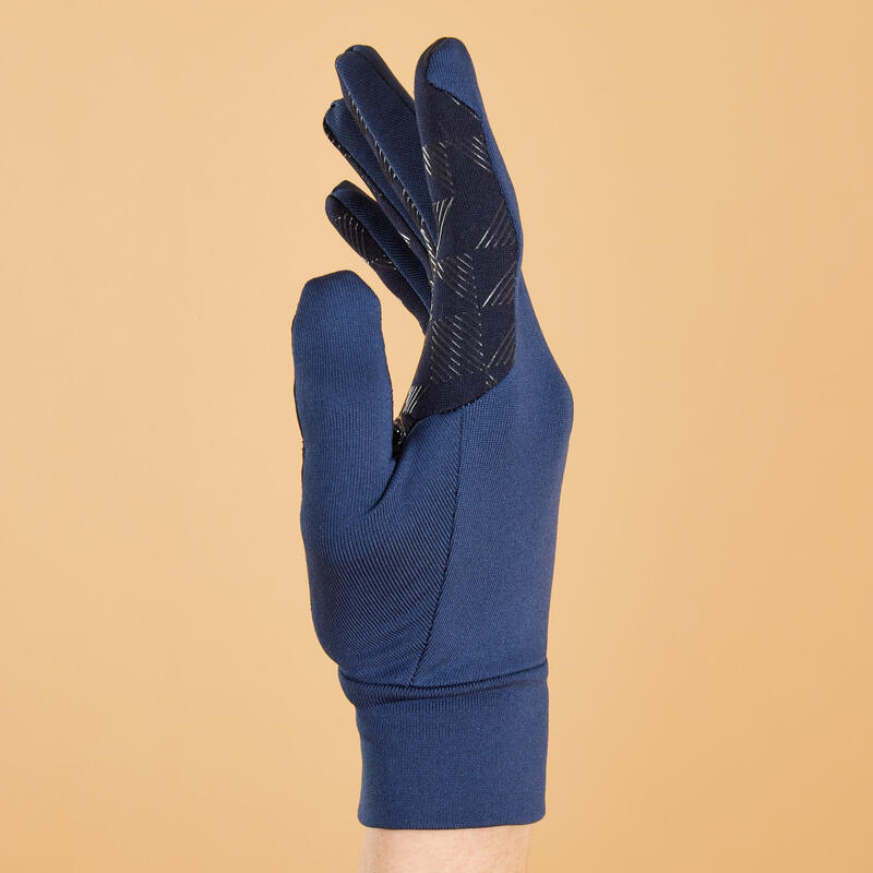 Gants équitation enfant 100 bleu