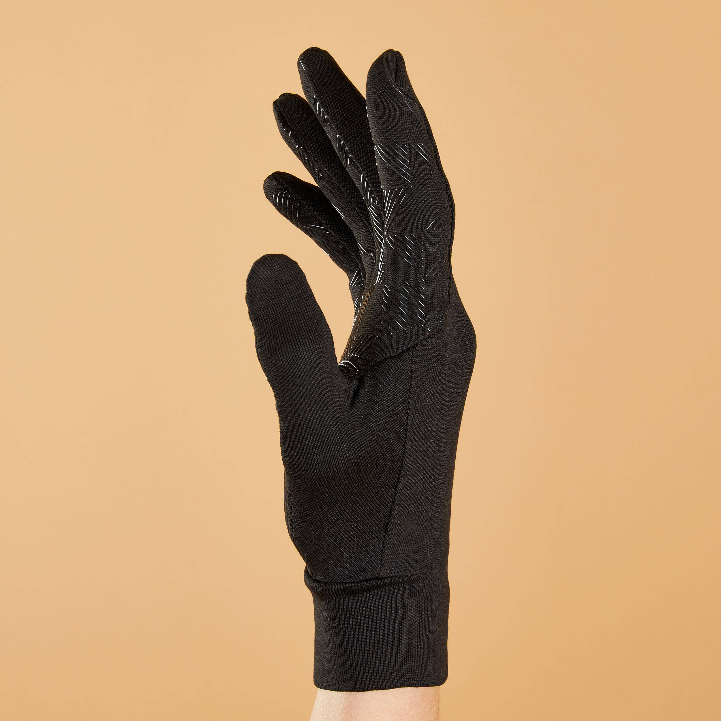 Kids' Horse Riding Gloves 100 - Black -  5