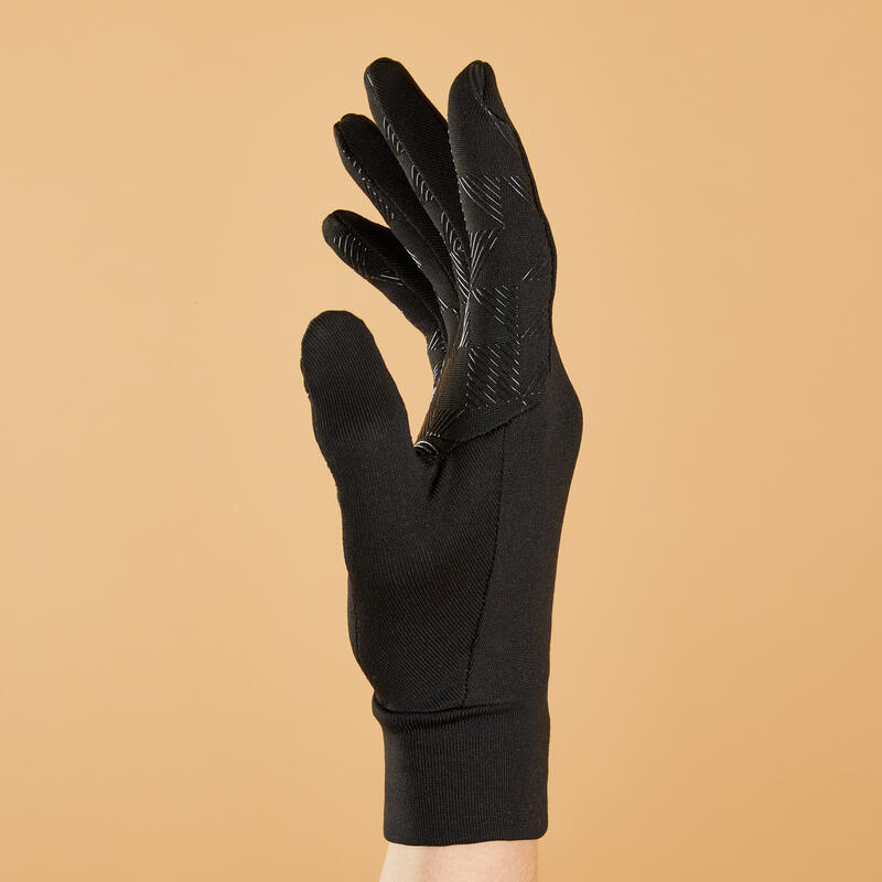 Kids' Horse Riding Gloves 100 Black Decathlon