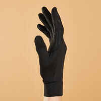 Kids' Horse Riding Gloves 100 - Black