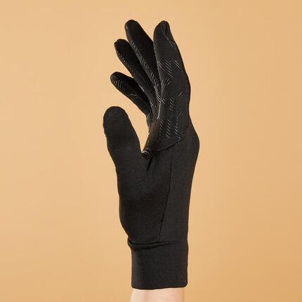 Gants equitation enfant noir 100