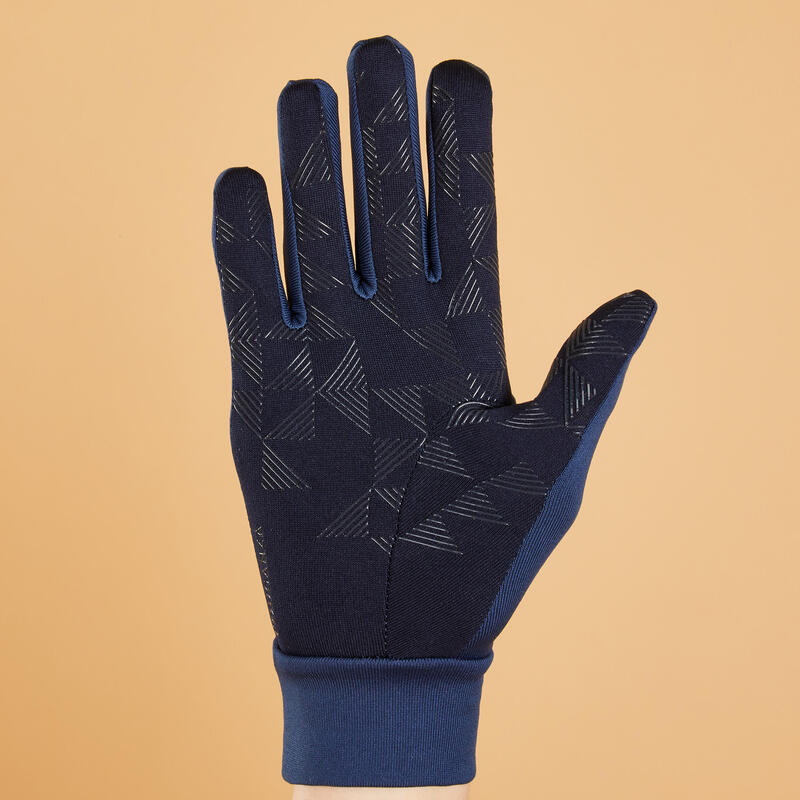 Gants équitation enfant 100 bleu