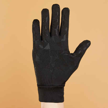 Guantes Equitación 100 Niños Negro