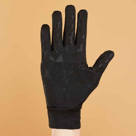 Παιδικά γάντια ιππασίας 100 - Μαύρο