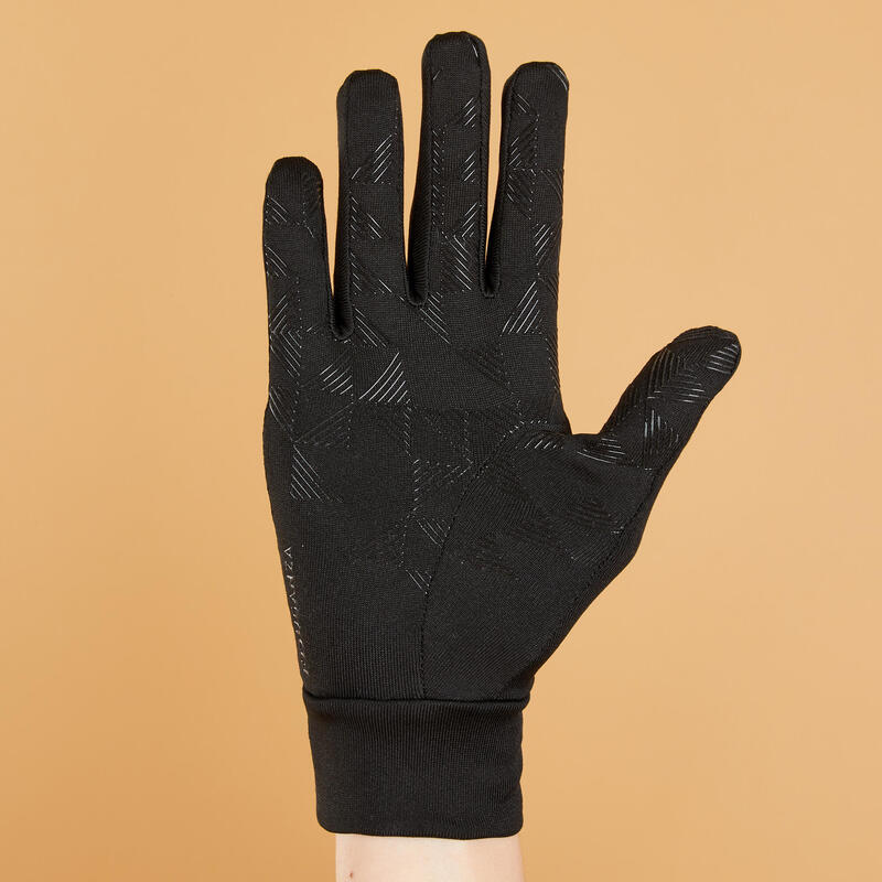 Dětské jezdecké rukavice 100 černé 