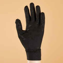 Kids' Horse Riding Gloves 100 - Black