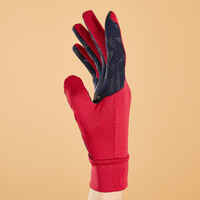 Kids' Horse Riding Gloves 100 - Pink