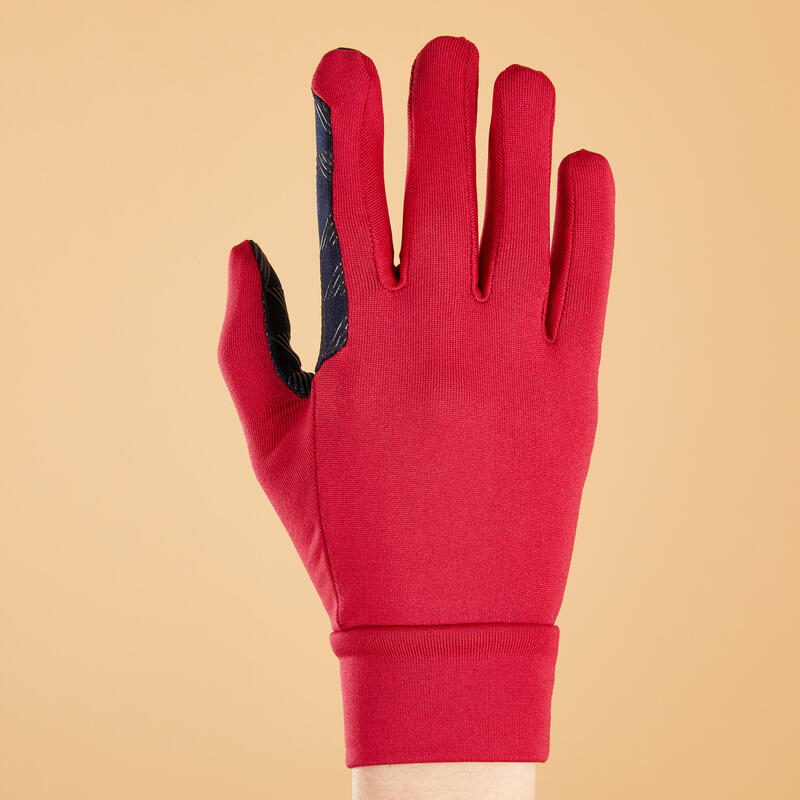 Guantes Equitación 100 Niños Rosa