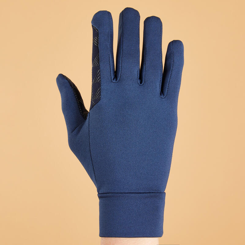 Gants équitation enfant 100 bleu