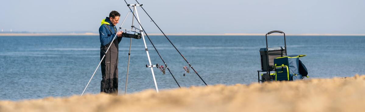 Poggia Canne Da Pesca Abbinato: Pinza Mozzicone + Mini Mozzo Blu