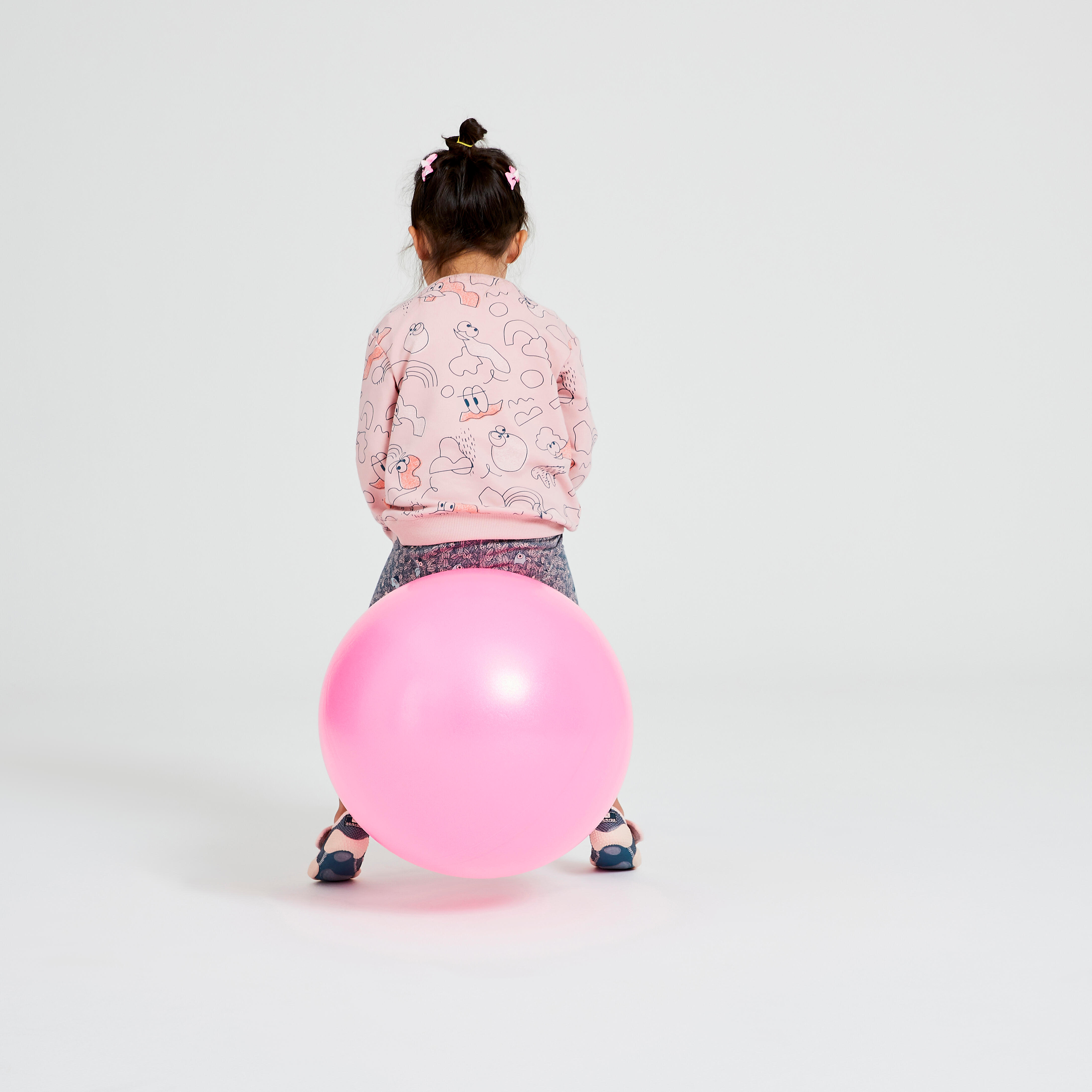 Kids’ Fitness Hopper Ball 45 cm - Pink - DOMYOS