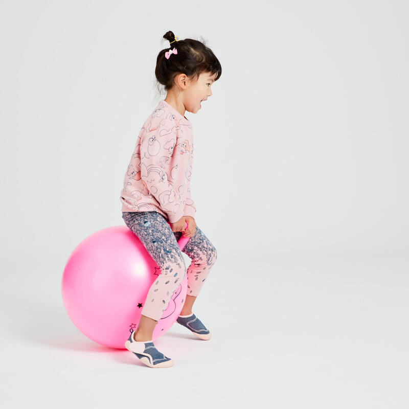 Colanți Baby Gym 100 Roz cu Imprimeu Fete 