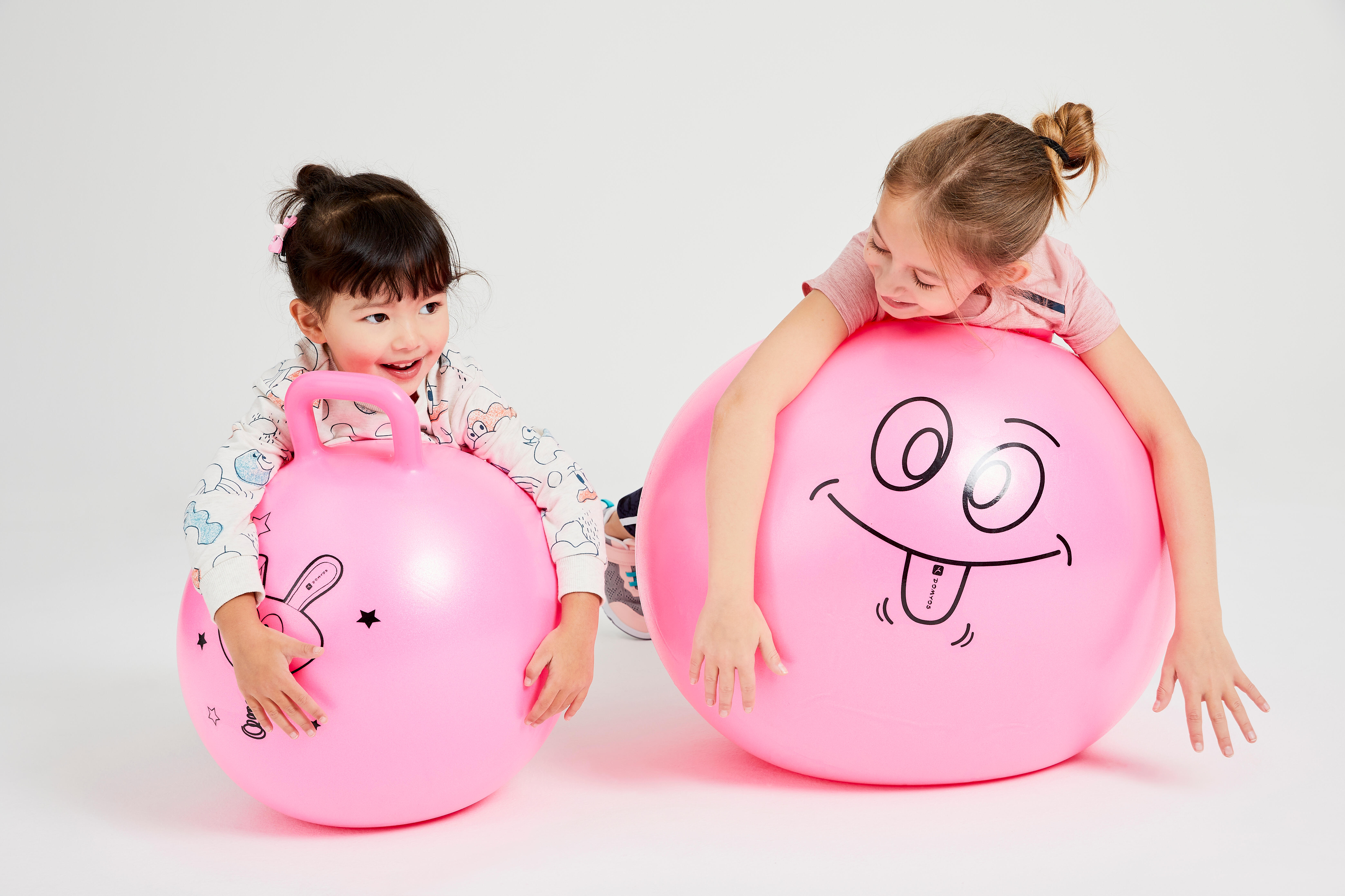 Kids’ Fitness Hopper Ball 45 cm - Pink - DOMYOS