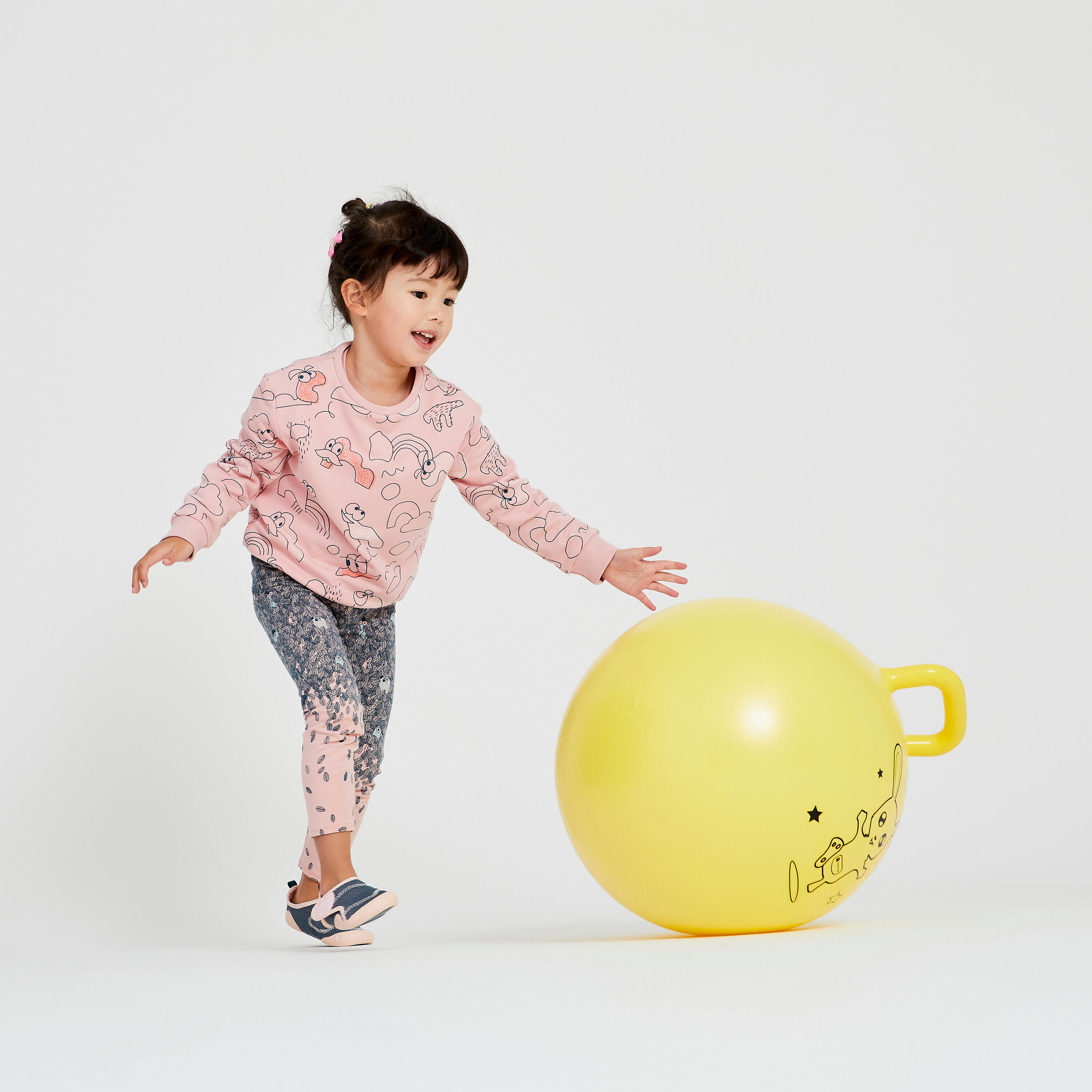 Springbal voor kinderen Resist 45 cm geel 2/3