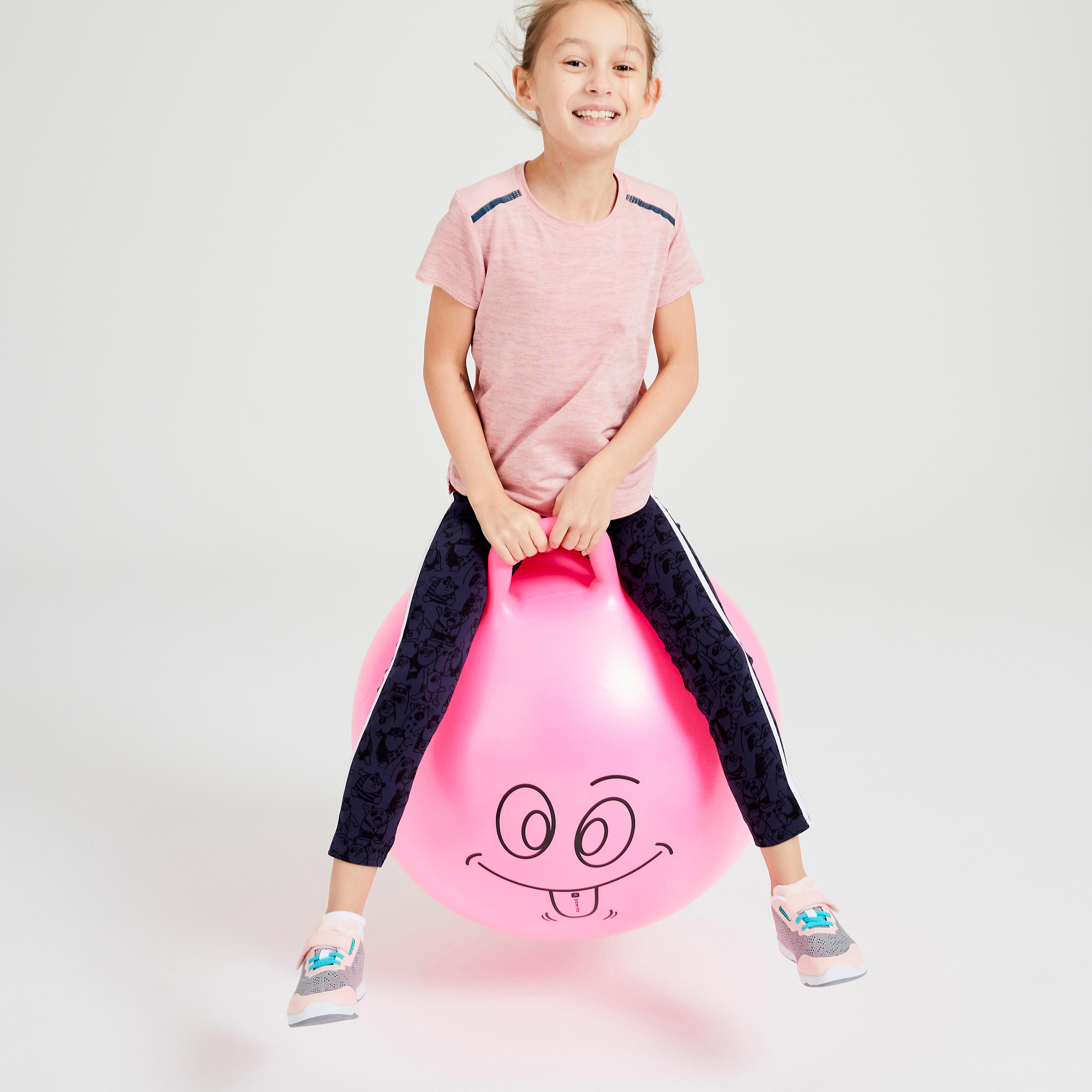 Kids’ Fitness Hopper Ball 60 cm - Pink - DOMYOS