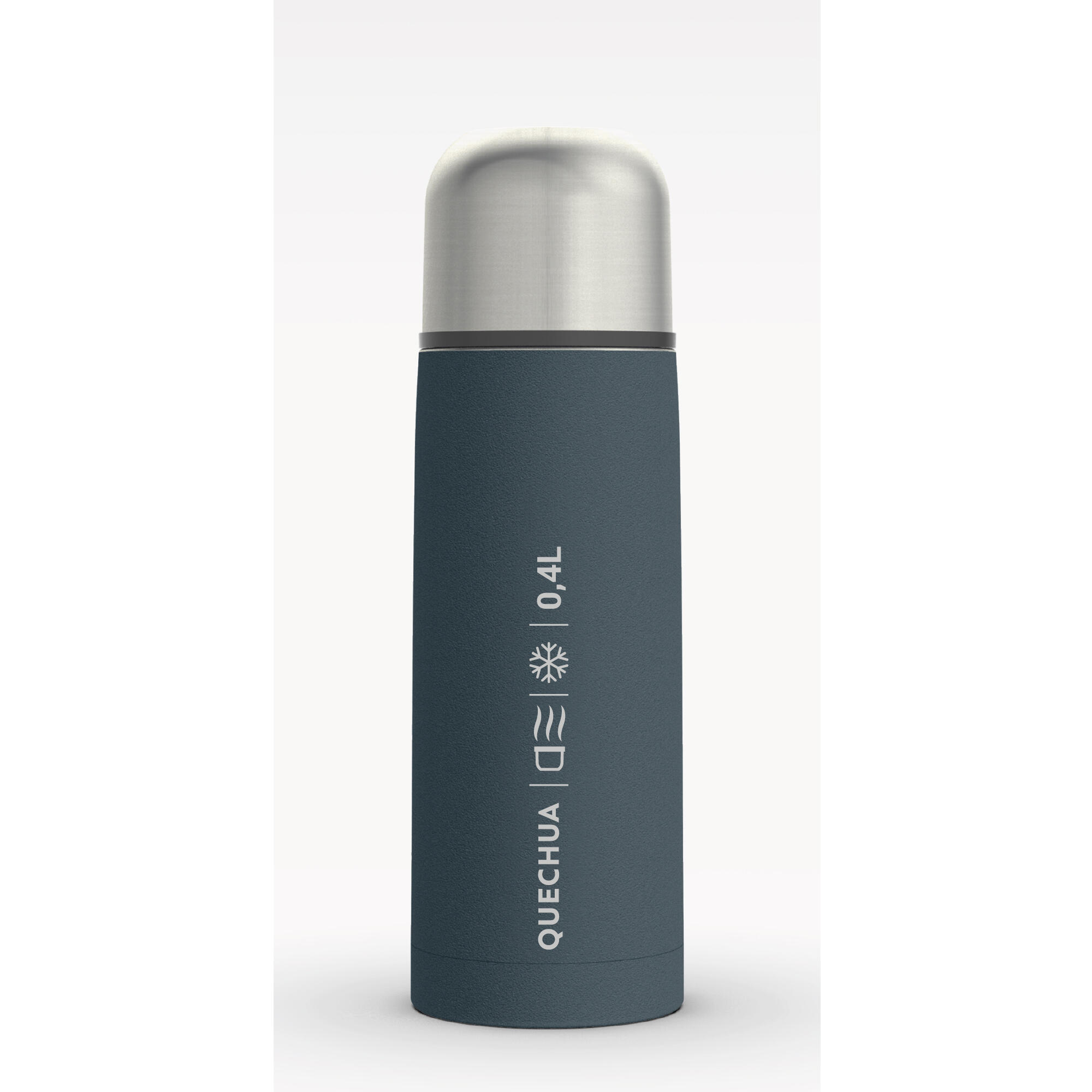 Botella isotérmica inox 0,4L con vaso para senderismo - azul  13/15