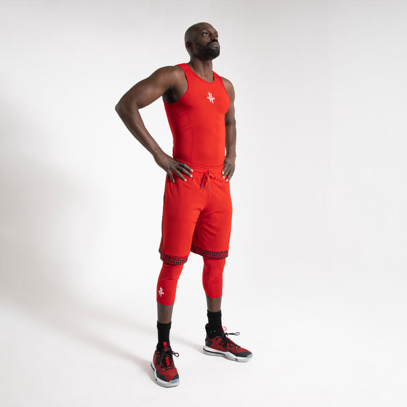 Erkek Basketbol İçliği - Kırmızı - UT500 NBA HOUSTON ROCKETS