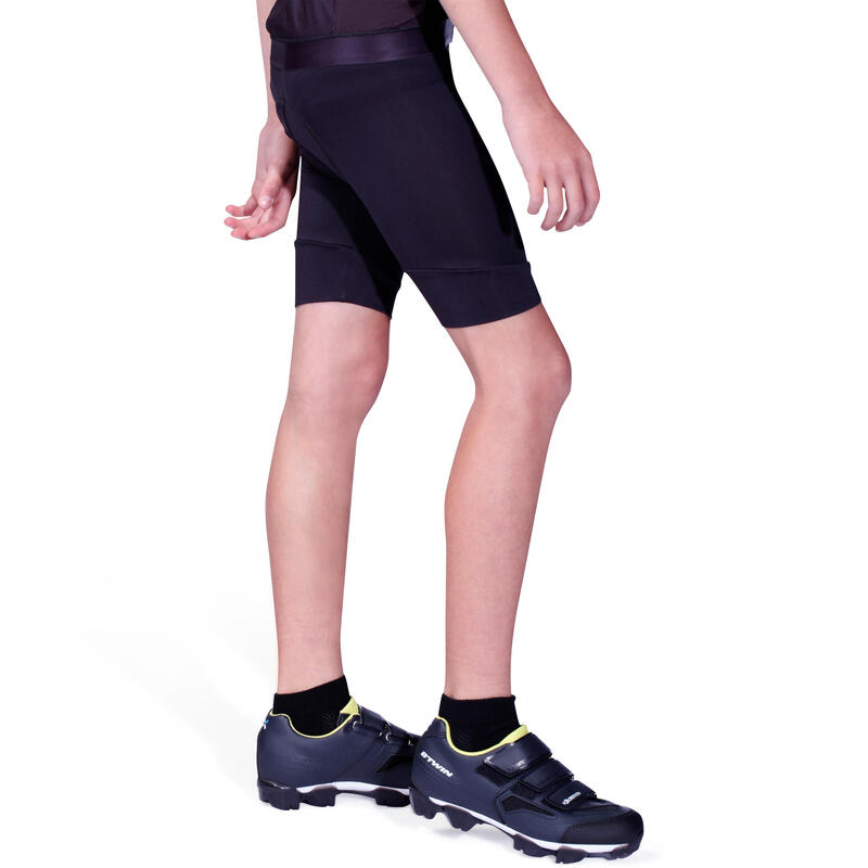 Culotte ciclismo niños Btwin 100 negro