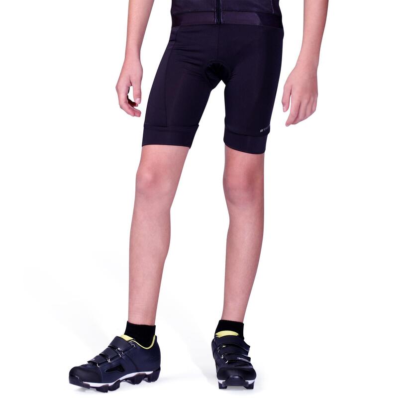 Culotte ciclismo niños Btwin 100 negro