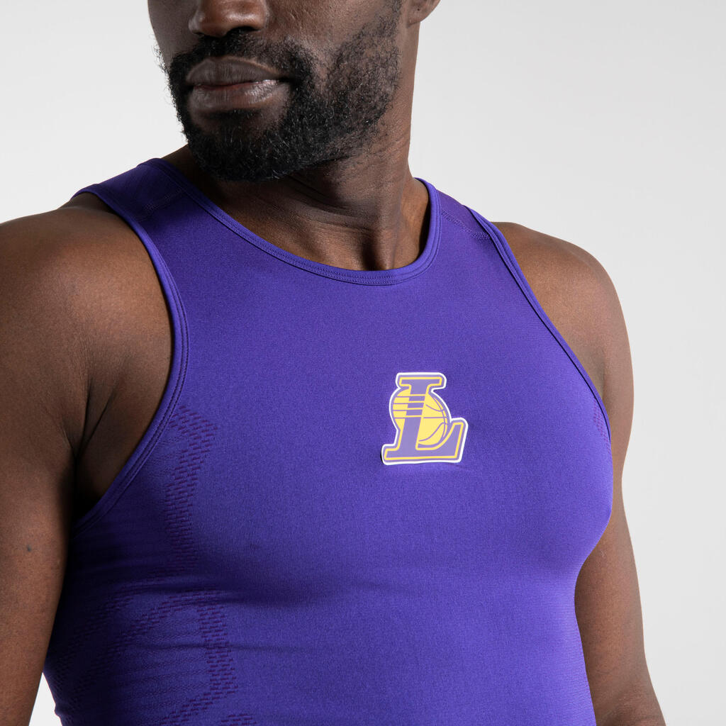 Men's Sleeveless Basketball Base Layer Jersey UT500 - NBA Los Angeles Lakers