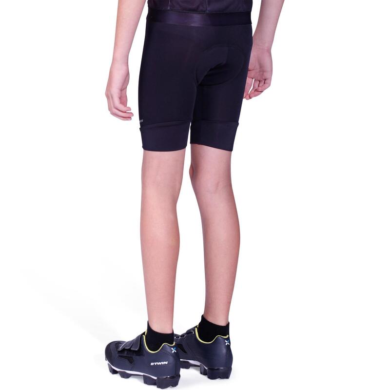 Culotte ciclismo niños Btwin 100 negro