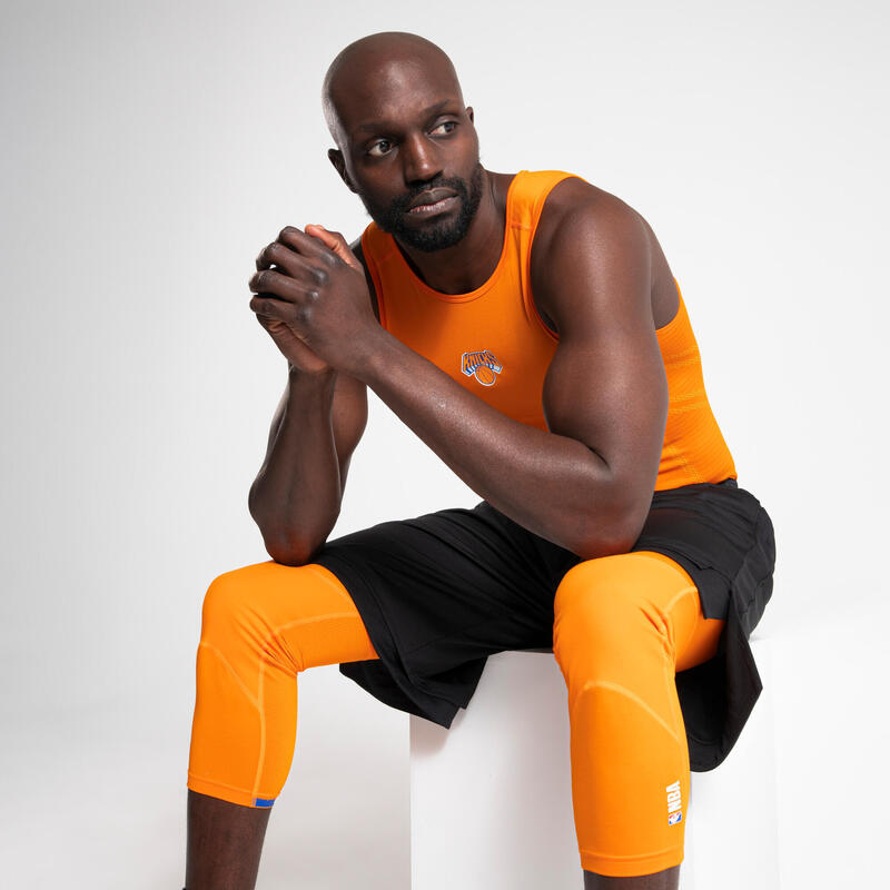 Legging 3/4 de basketball NBA New York Knicks Adulte - 500 orange