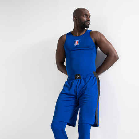 Funktionshose 3/4-Tights Basketball NBA Los Angeles Clippers Damen/Herren blau