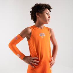 Boys'/Girls' Basketball Base Layer Top UT500 - Orange/NBA New York Knicks