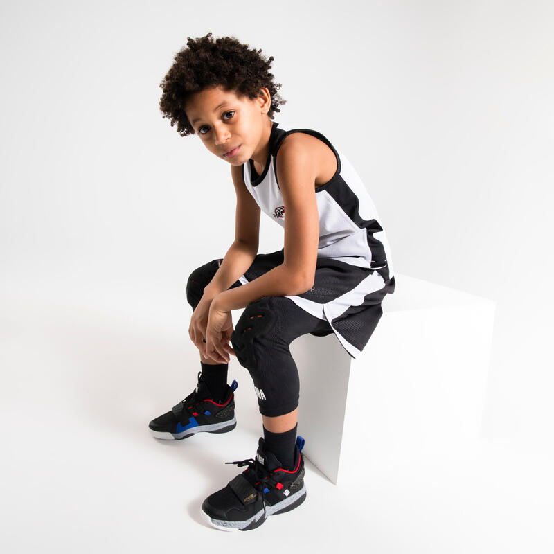 Kinder Kniebandage Basketball KP500 NBA Protector schwarz im Doppelpack