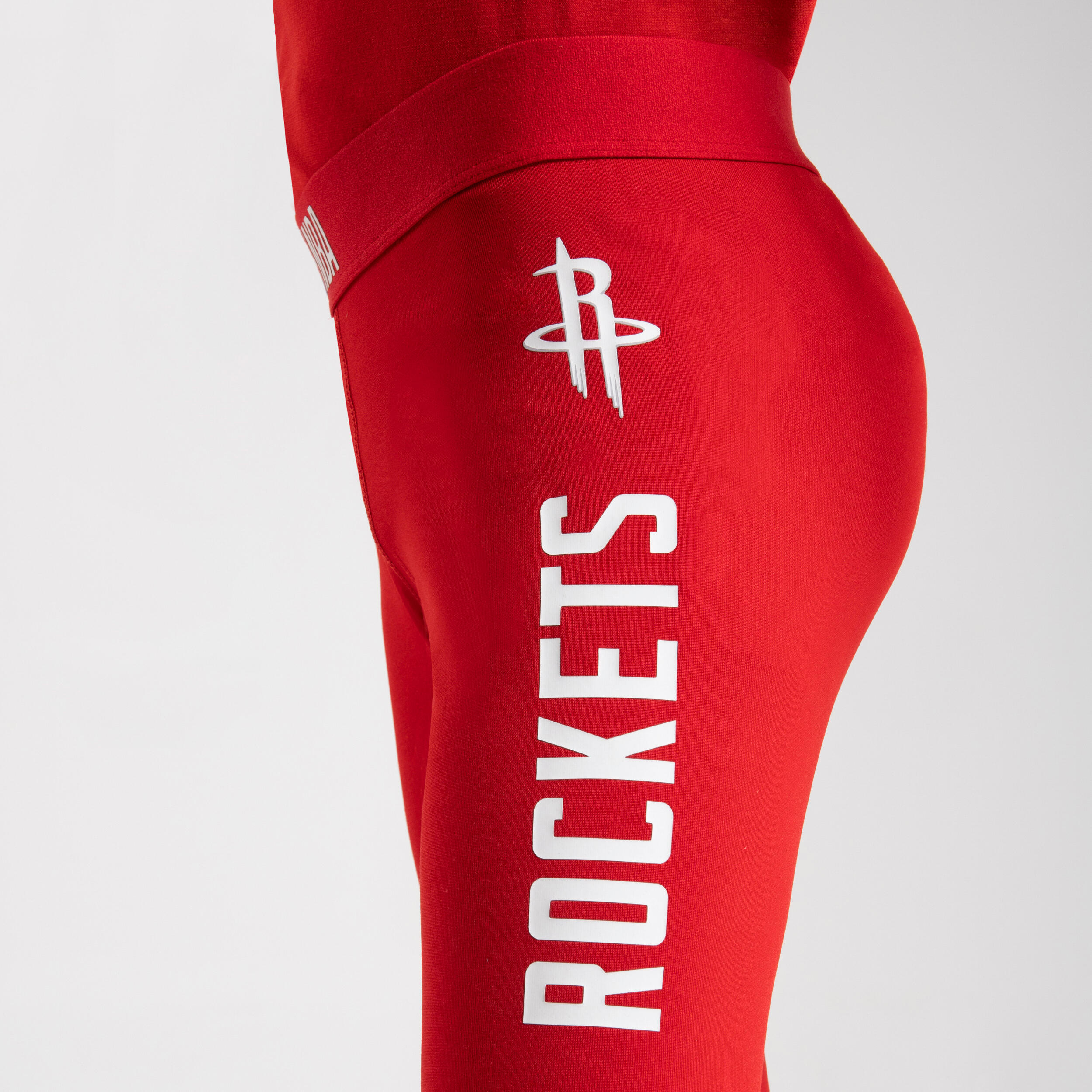 Boys'/Girls' Capri Basketball Leggings - Red/NBA Houston Rockets 6/10