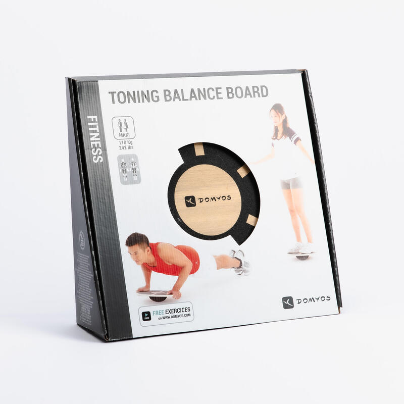 slang Schurend Lounge Balansbord voor fitness 100 hout | DOMYOS | Decathlon.nl