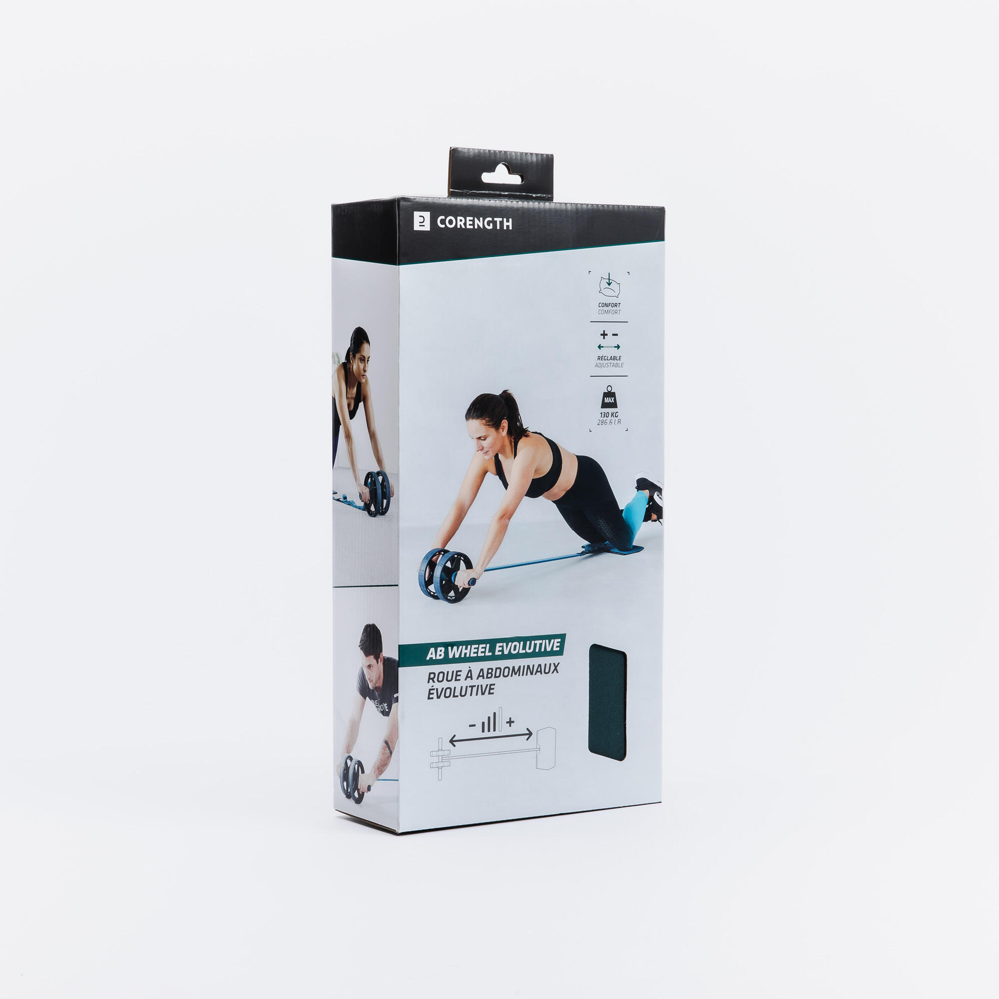 Rueda abdominal con banda elastica y esterilla cross training Corength 13/17