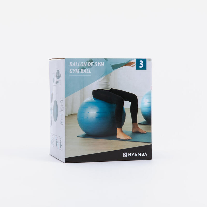 Size L Swiss Ball Blue Decathlon