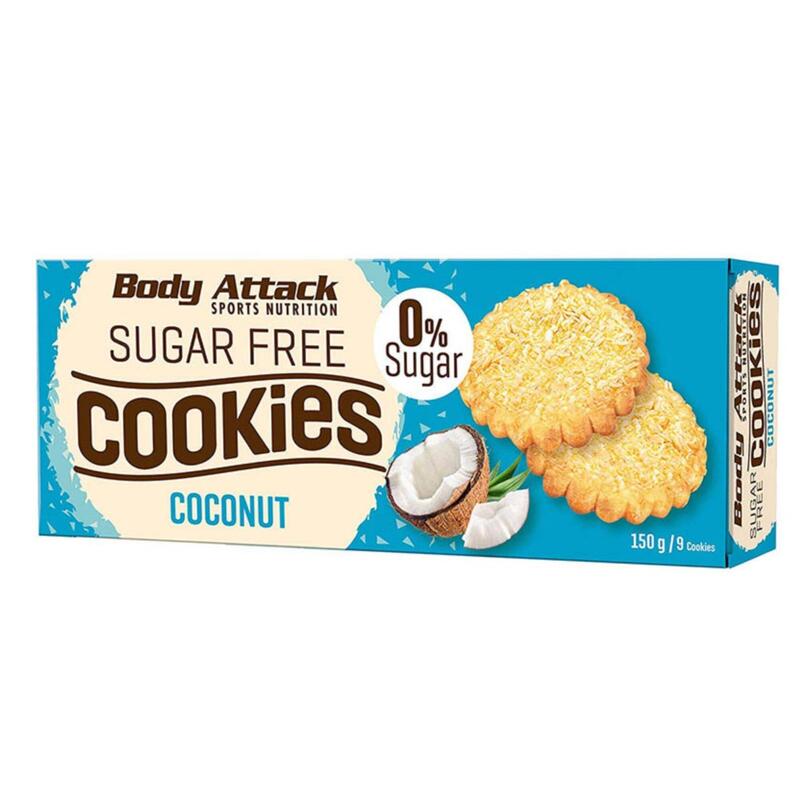 Body Attack Low Sugar Cookies (115g) Coconut