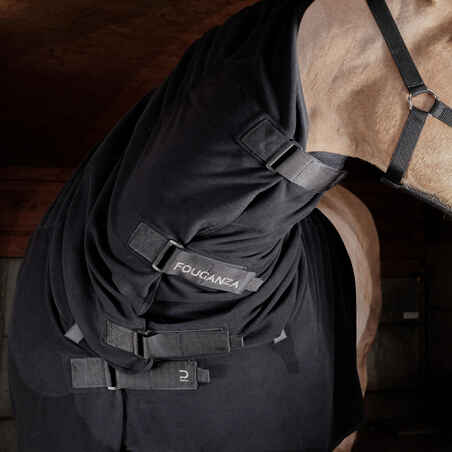 Horse Riding Recycled Fleece Neck Cover - Black