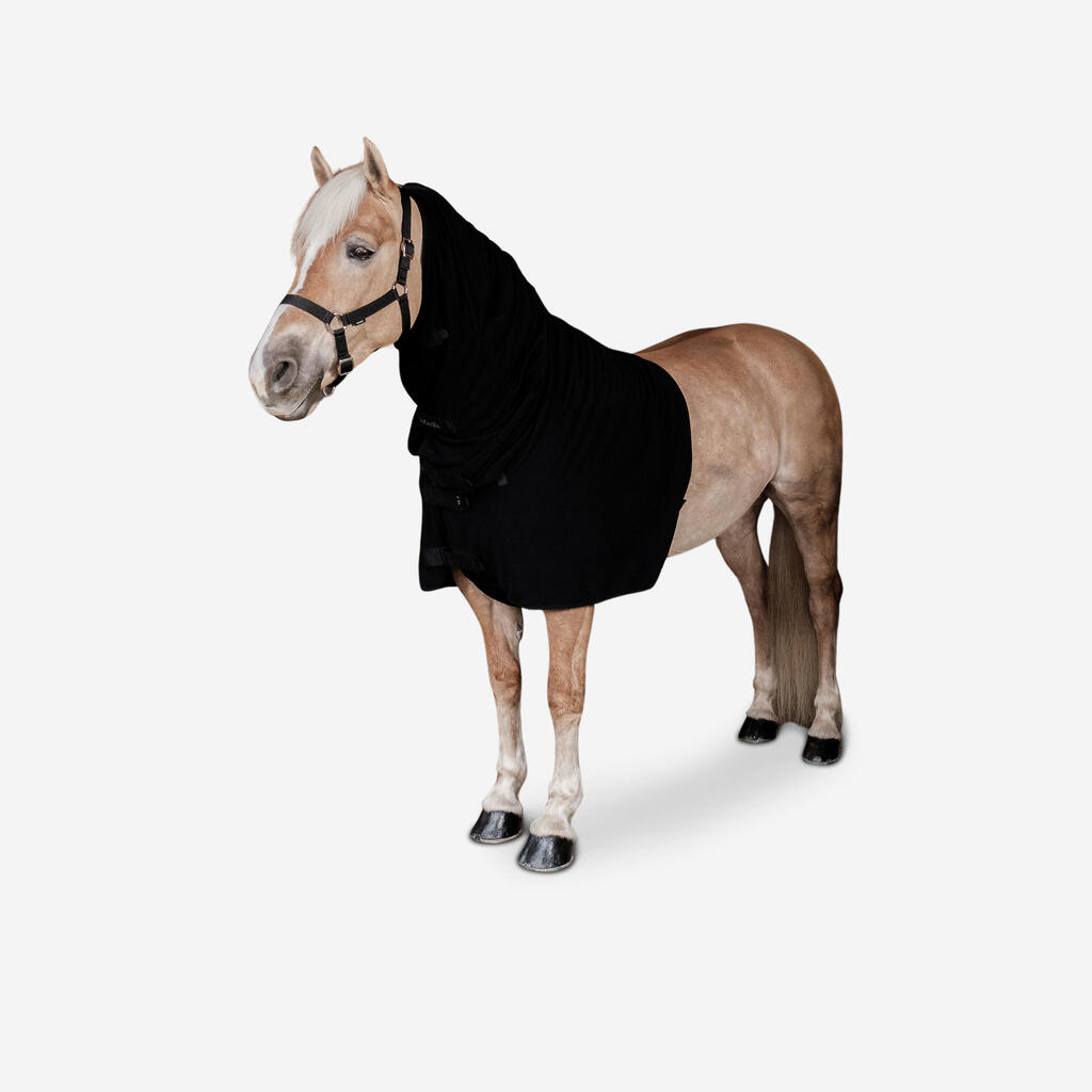 Horse Riding Neck Fleece Cover for Horse & Pony Polar - Black