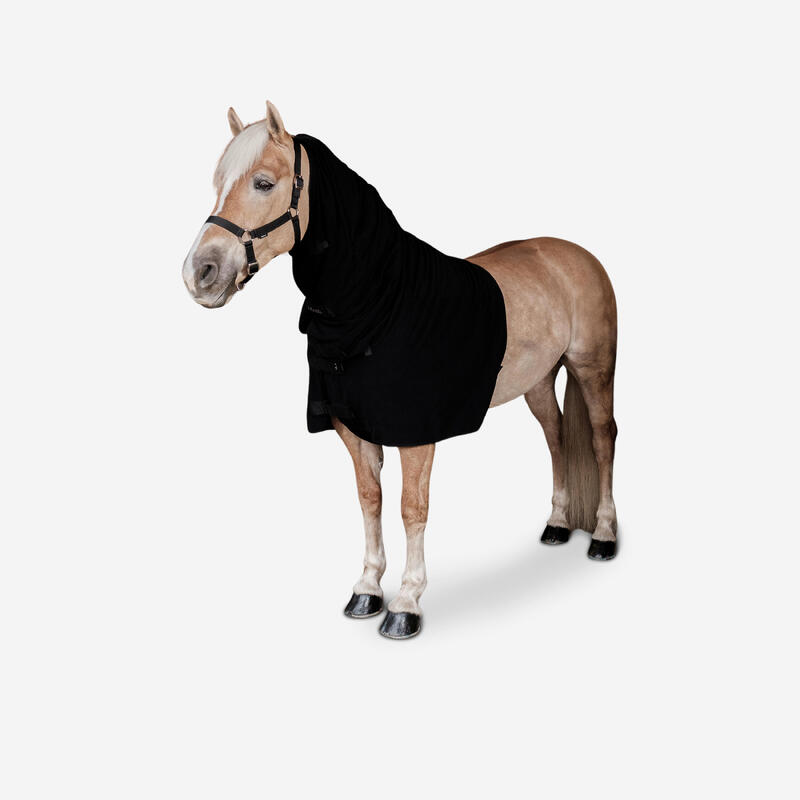 Copricollo equitazione pony cavallo pile nero