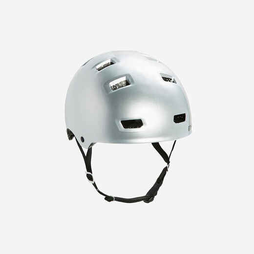 
      Fahrradhelm Bowl 900 BMX Kinder silbergrau
  