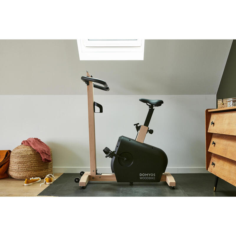 Vélo d'appartement design et éco-conçu Domyos Woodbike