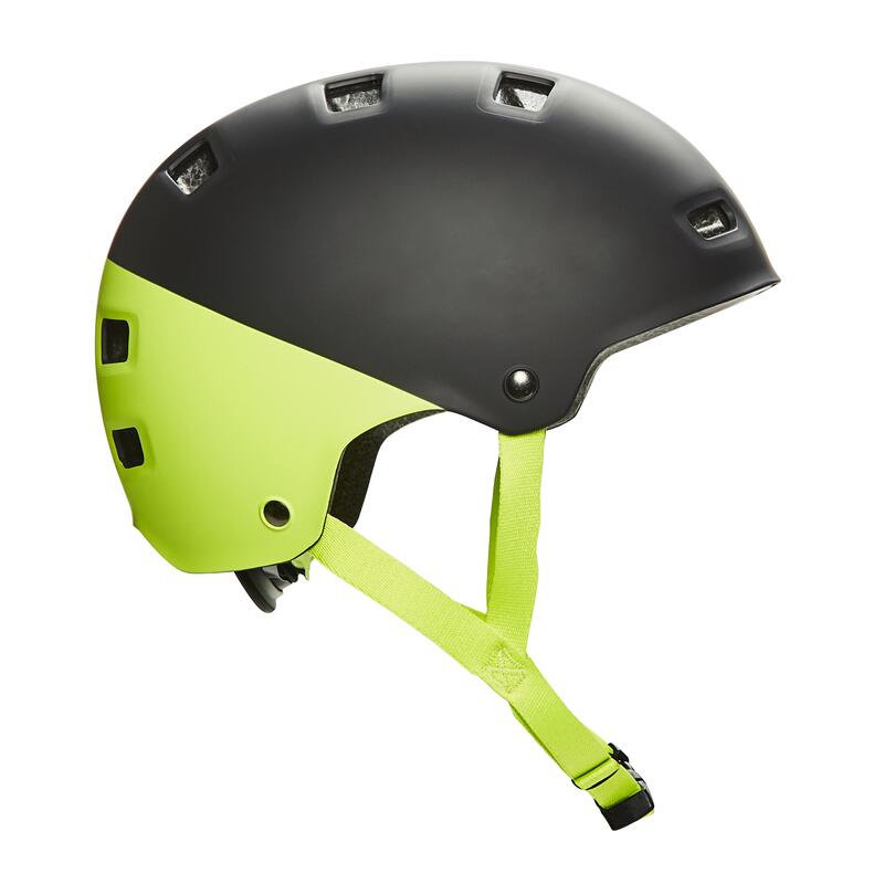 Fahrradhelm Teen 520 Kinder schwarz/neongelb