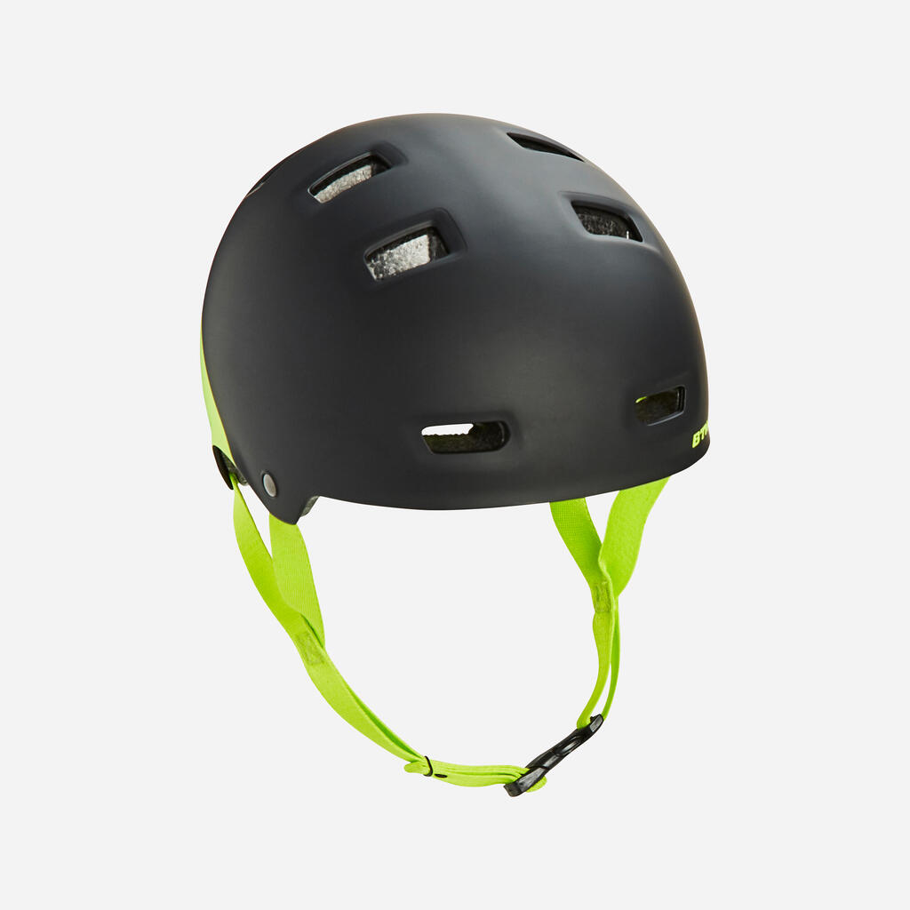 Casco para niños ciclismo 520 btwin - negro amarillo