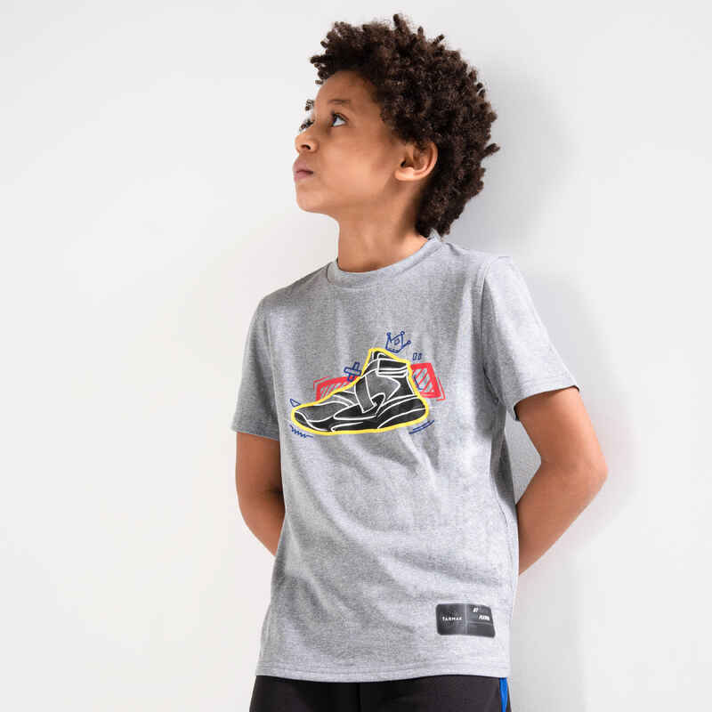 Kids' Basketball T-Shirt / Jersey TS500 Fast - Grey