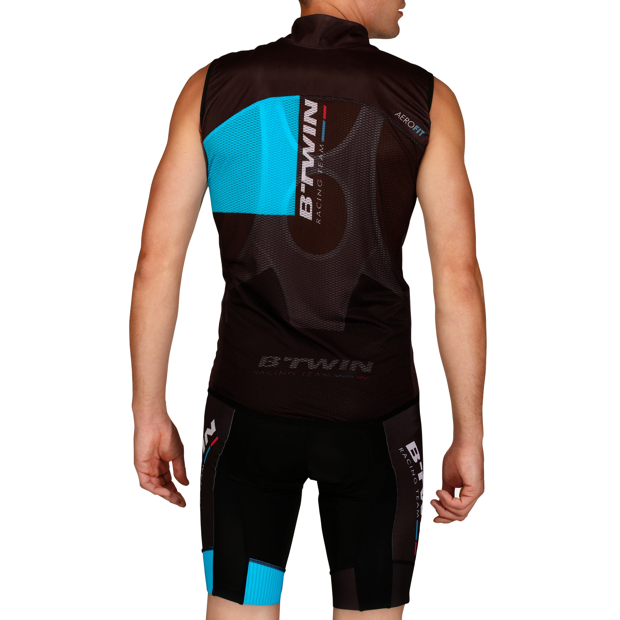 Aerofit Cycling Gilet - Black/Blue 4/16