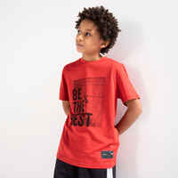 Basketballshirt TS500 Fast Be The Best Kinder rot
