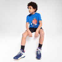 Basketballshirt TS500 Fast Flying Ball Kinder blau