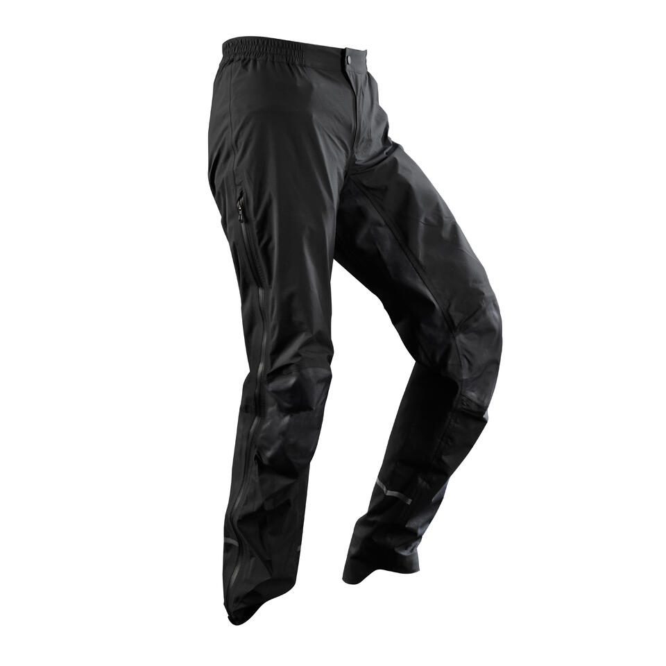 Men's City Cycling Rain Overtrousers 900 Black Oxylane Decathlon