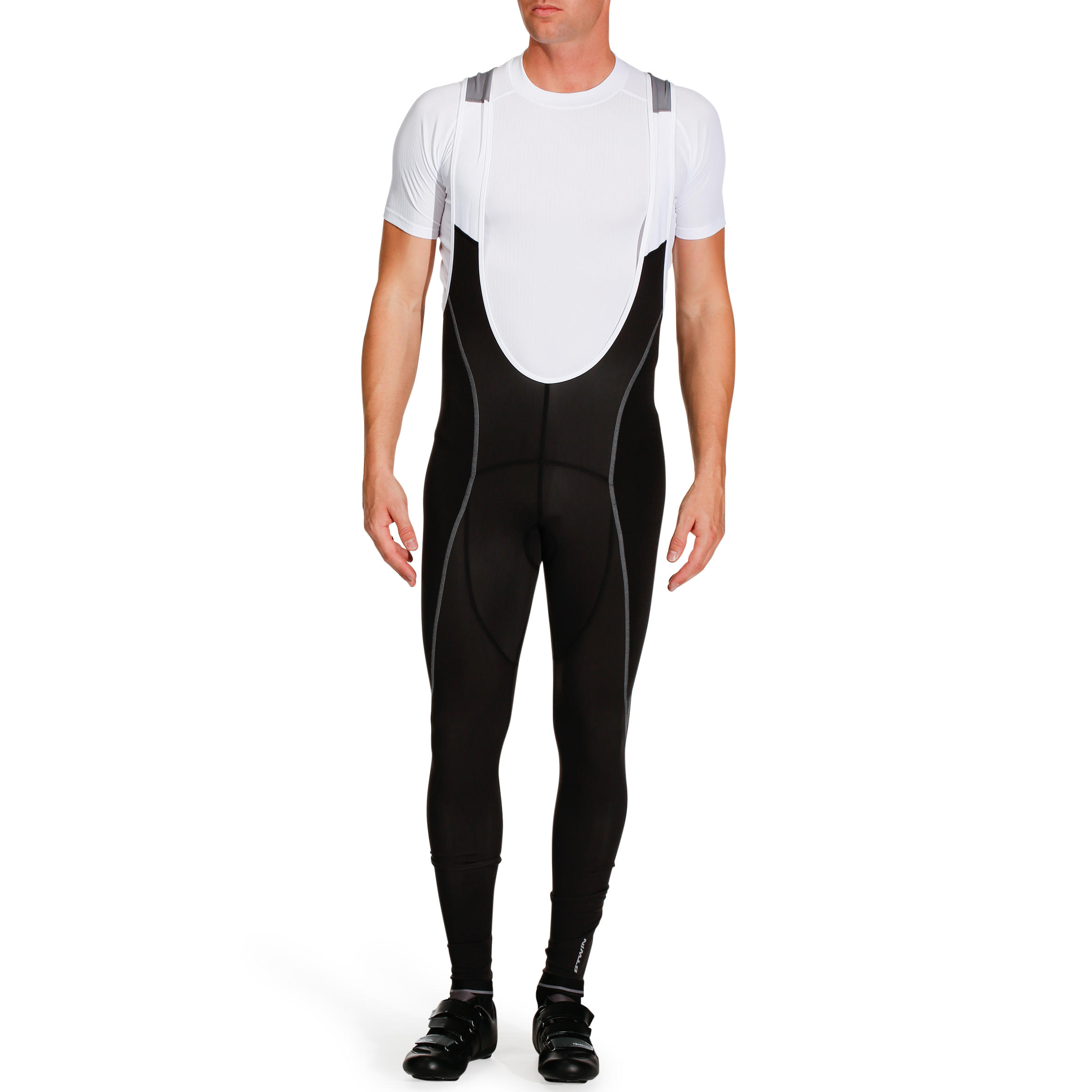 500 Cycling Bib Tights - Grey - Decathlon