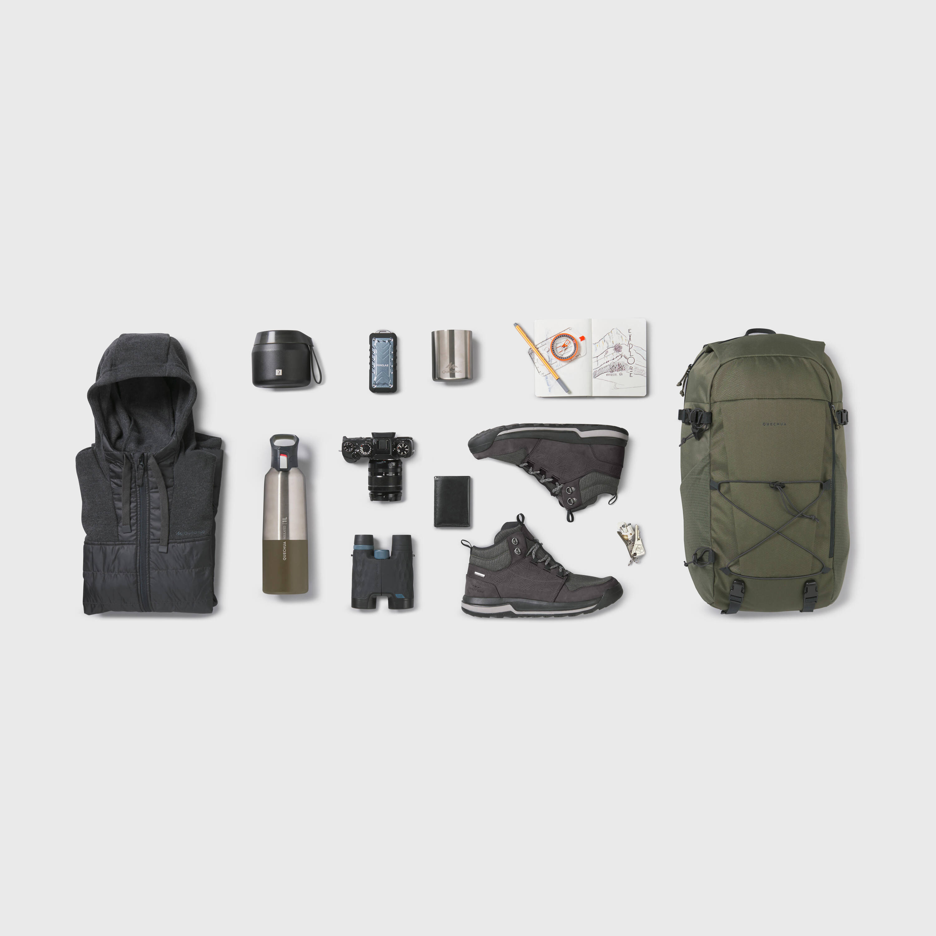 Hiking Backpack 30L 100 Ivy Green -  5