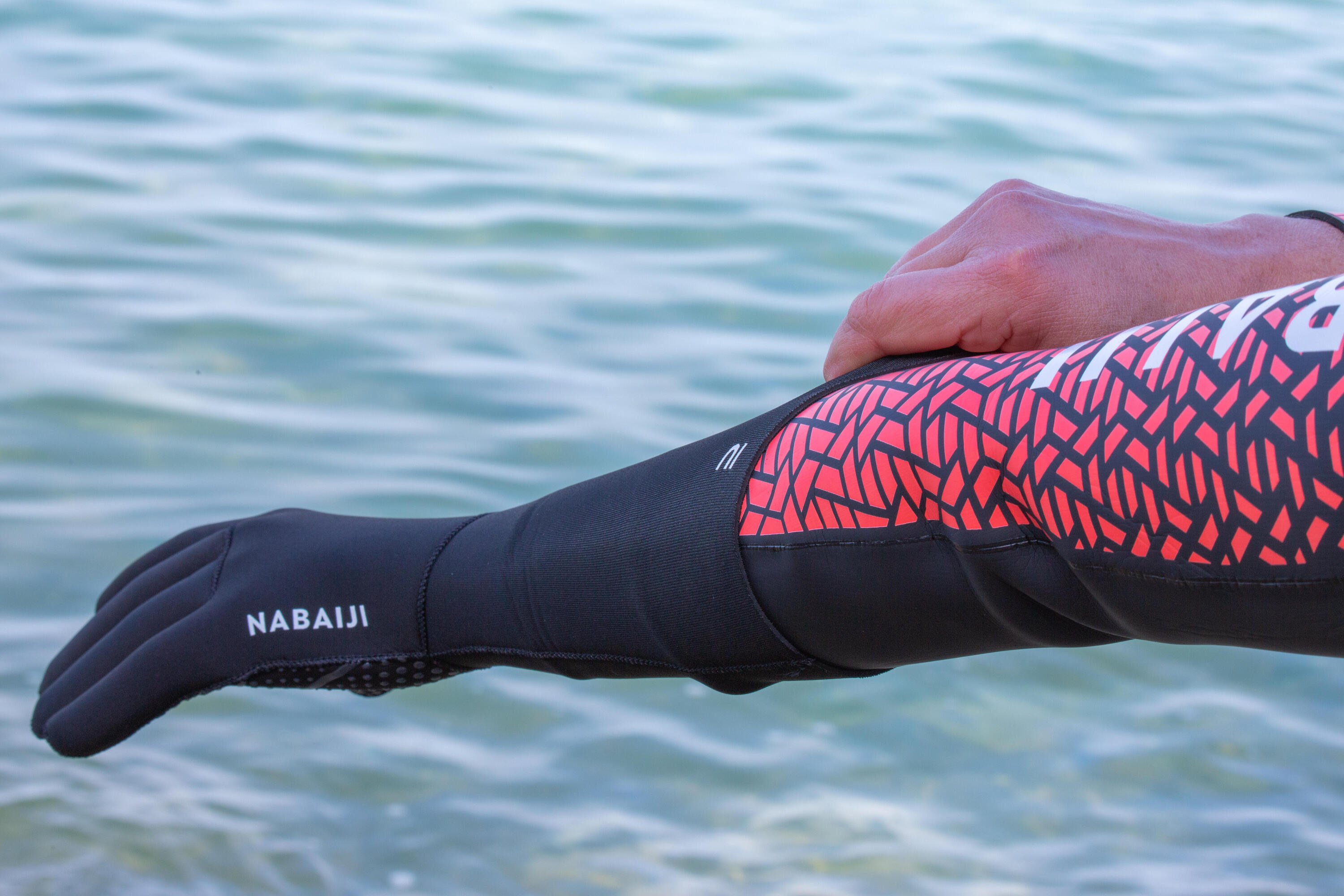 Gants néoprène natation 2mm, noir 9/9